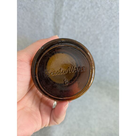 Set Of 2 Vintage Siesta Ware Western Cowboy Walnut Amber Highball Tiki Glass - Picture 9 of 9